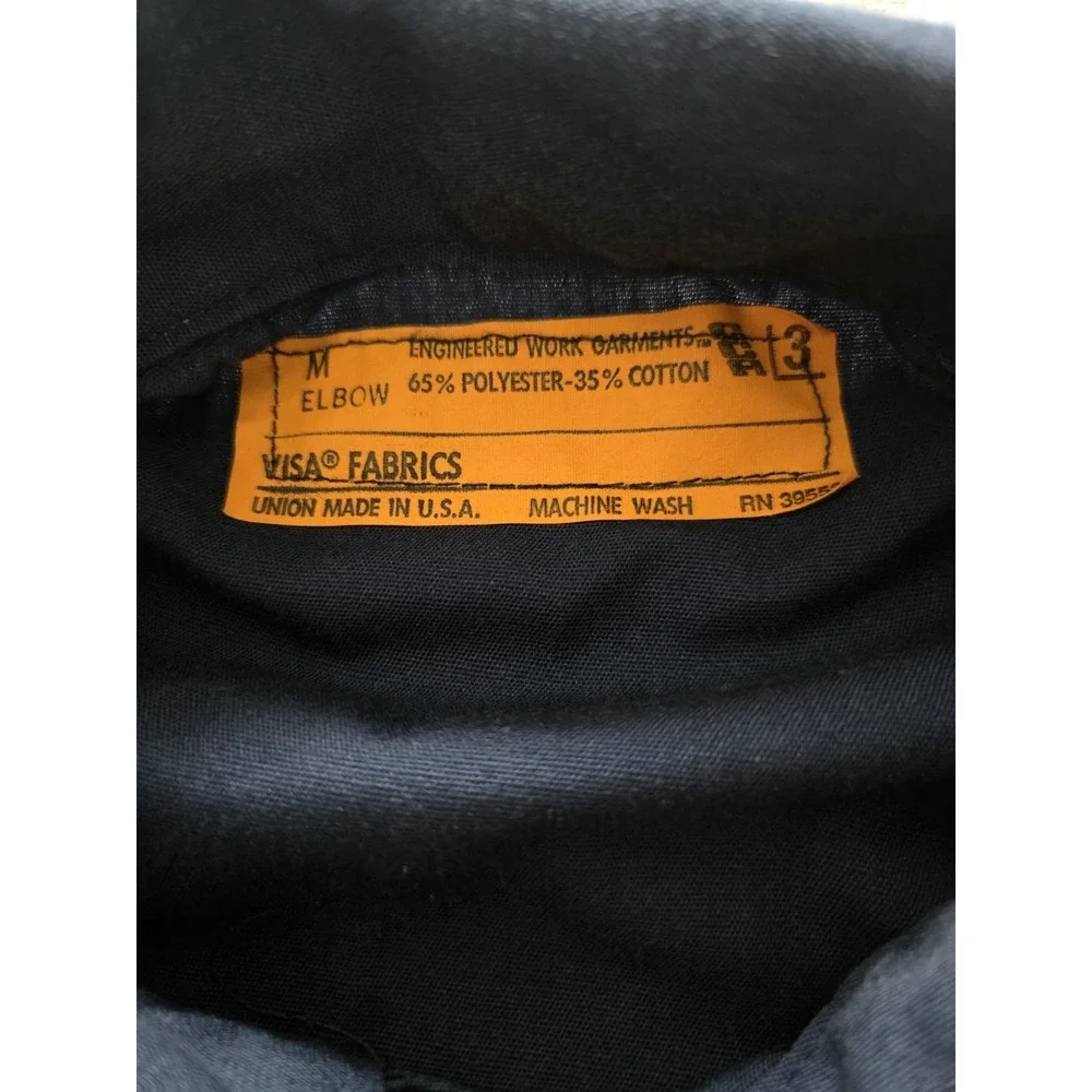 VTG Engineered Work Garments Mens M Navy USA Union Mechanic Coverall Uniform